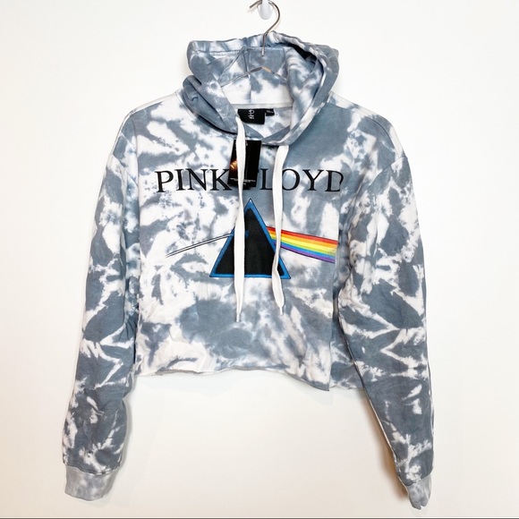 Pink Floyd NWT Tie Dyed Cropped Hoodie M/L - Picture 6 of 7